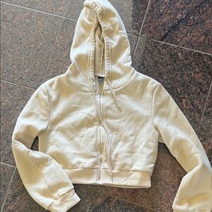 Women's Cream Hooded Jacket